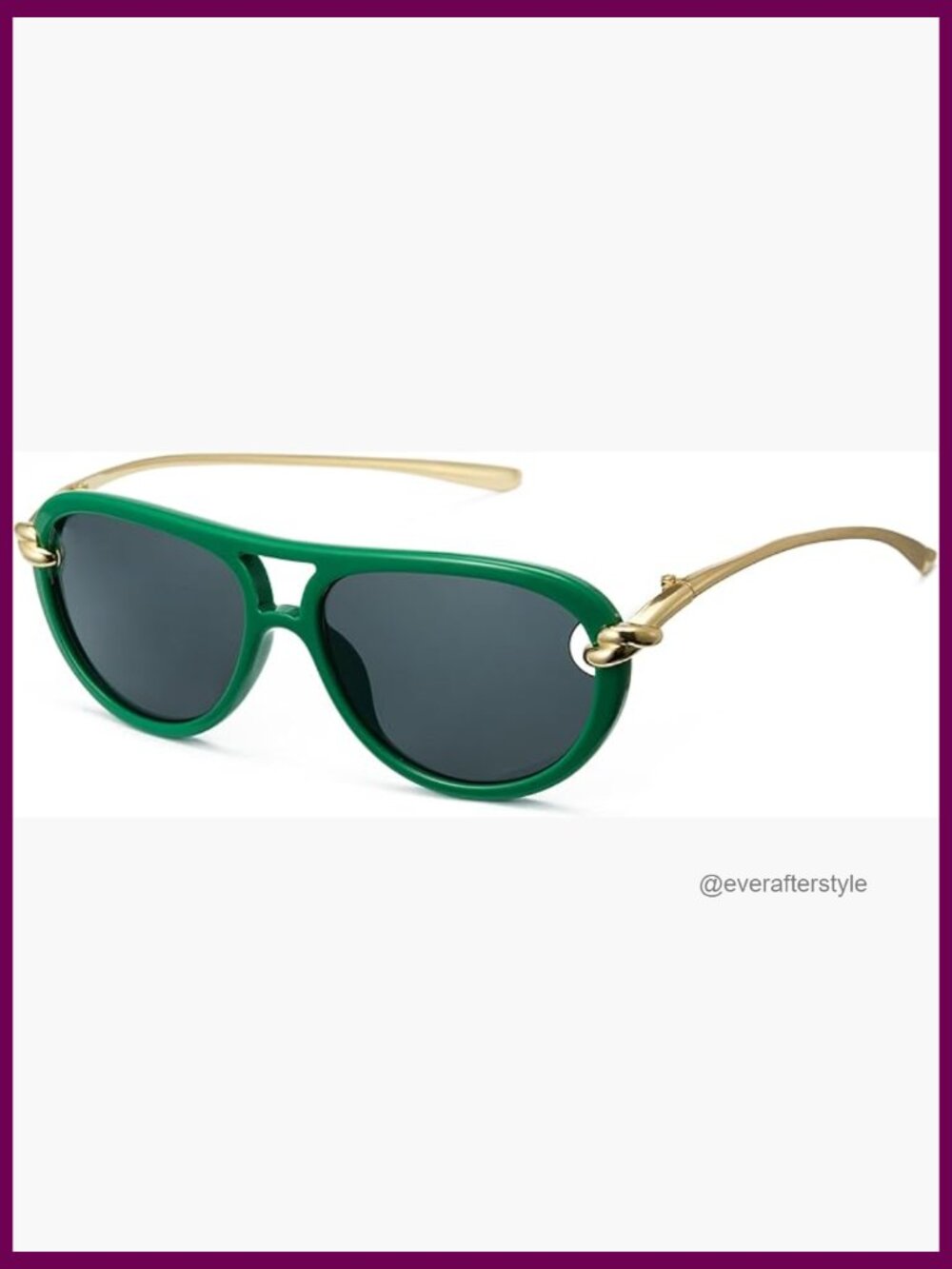 Retro Oversize Aviator Sunglasses with UV Protection